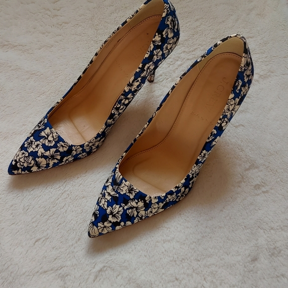 J. Crew Shoes - J.CREW WOMEN'S FLORAL PRINTED GENUINE LEATHER LINING HEELS SIZE: 7